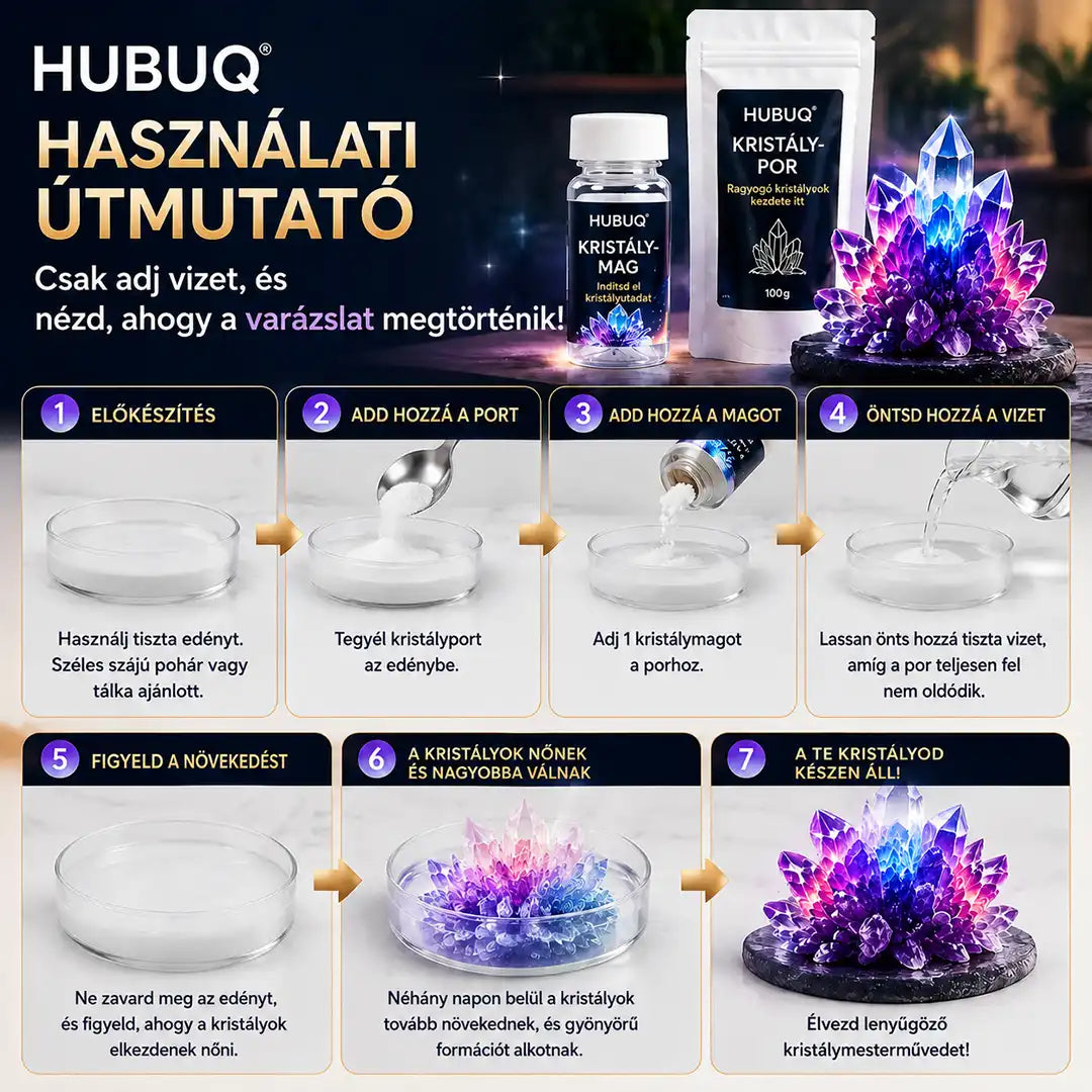 đ HUBUQÂź Luxus KristĂĄly MƱhely â PrĂ©mium kristĂĄlynövesztĆ por