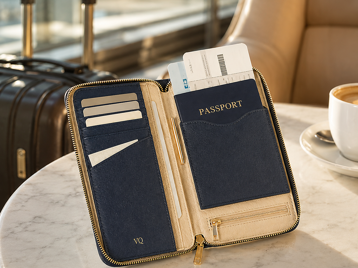 Varenqio passport and travel organizer