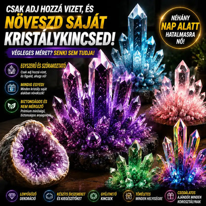 💎 HUBUQ® Luxus Kristály Műhely – Prémium kristálynövesztő por