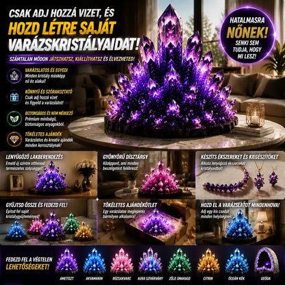 💎 HUBUQ® Luxus Kristály Műhely – Prémium kristálynövesztő por