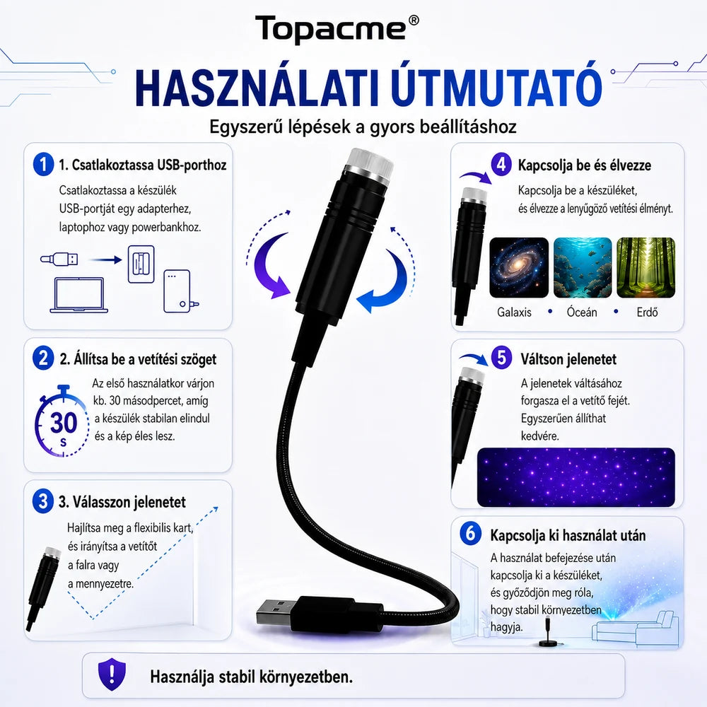 Topacme® hangulatprojektor