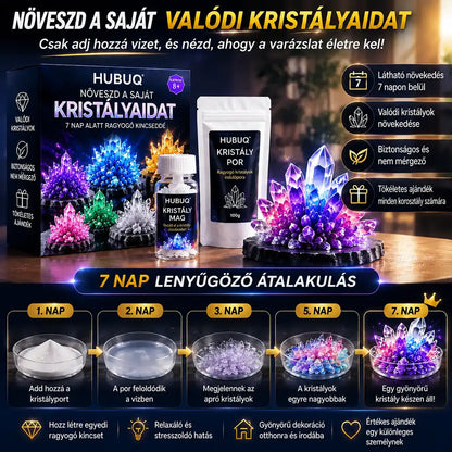 💎 HUBUQ® Luxus Kristály Műhely – Prémium kristálynövesztő por