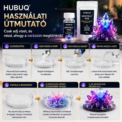 💎 HUBUQ® Luxus Kristály Műhely – Prémium kristálynövesztő por