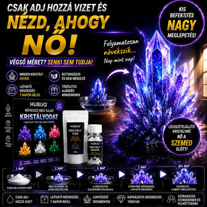 💎 HUBUQ® Luxus Kristály Műhely – Prémium kristálynövesztő por