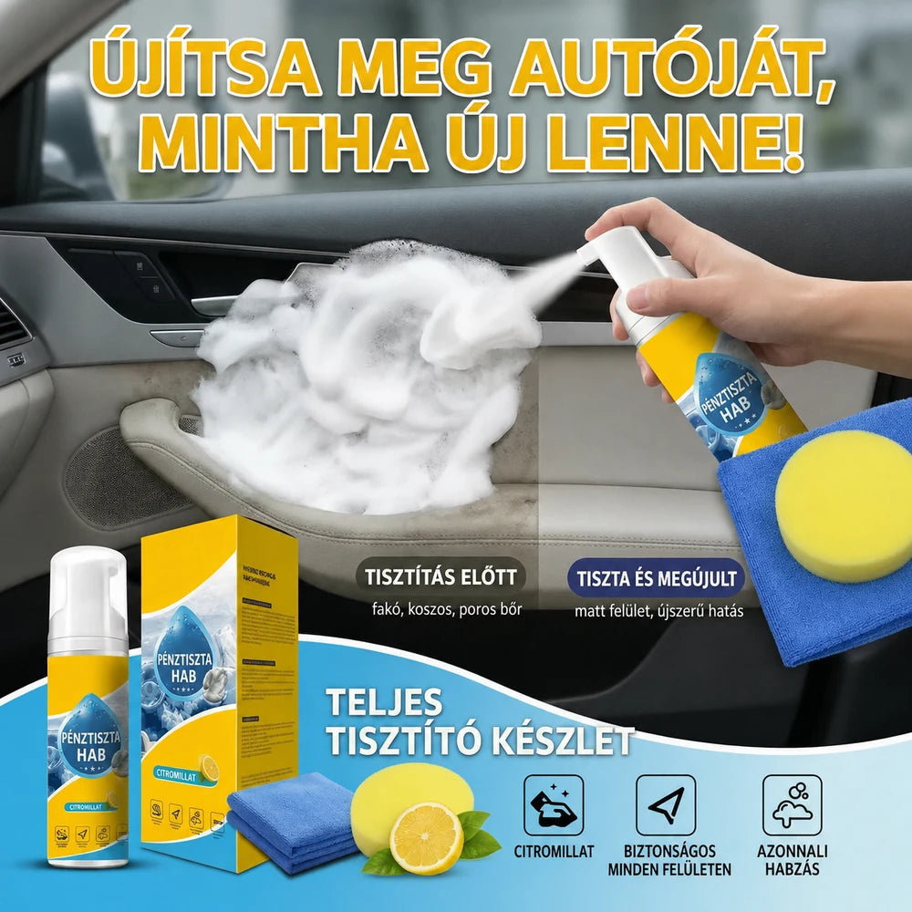 Autó tisztítása habbal